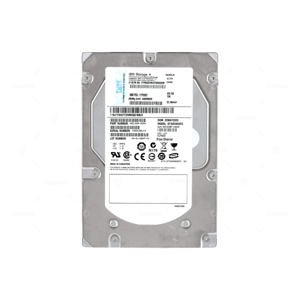 17P9907 IBM HDD 450GB 15K FATA 3.5" LFF